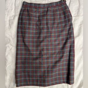 Vintage Pendleton Plaid Wool Skirt Made in USA